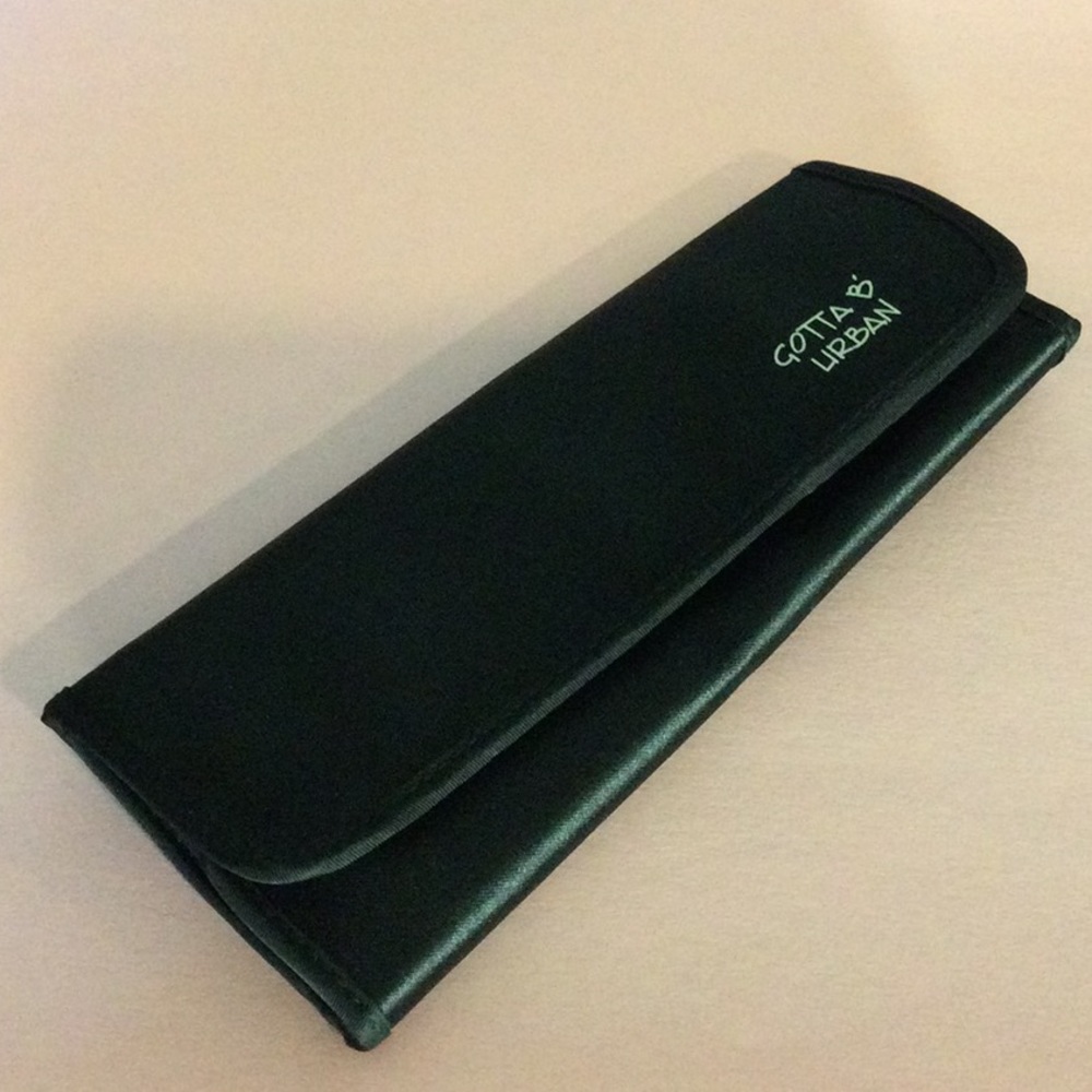 Black Satin Makeup Brush Case